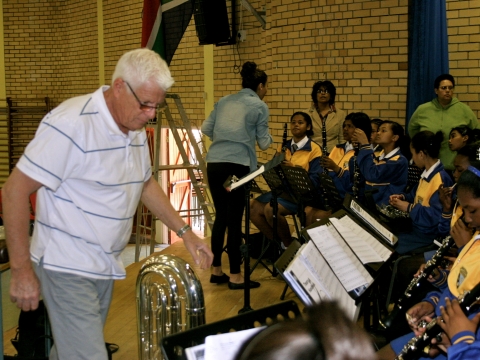 Premier cours de musique à la Steenberg High School © AAD