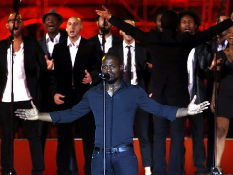 Le rappeur Kery James chante pour l'ouverture des Jeux de la Francophonie © Valery Hache/AFP