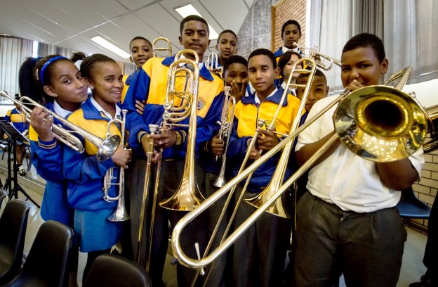 Des élèves de la Steenberg High School © Musiquelaine S.A