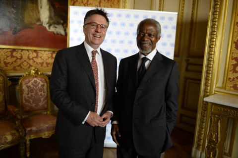 Kofi Annan et Matthias Leridon, co-président d'AAD