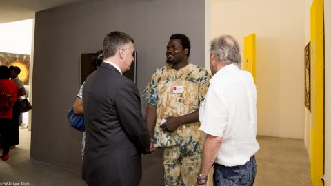 Matthias Leridon, co-président d’AAD et Abdoulaye Barry, artiste ©Frédérique Toulet
