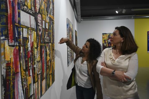 Amina Zoubir et Gervanne Leridon devant l