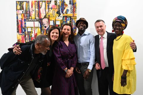 De gauche à droite : Hassan Musa, Mouna Jemal Siala, Gervanne Leridon, Nyaba Ouedraogo, Matthias Leridon et Aminata Sow. © Elodie Grégoire